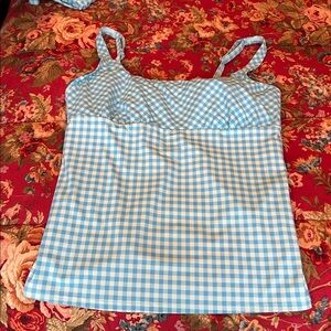 Lands' End Light Blue underwire tankini top